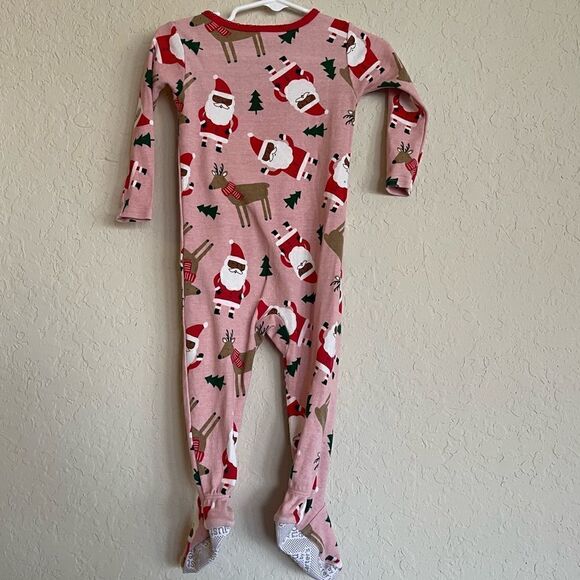 Carters 12M long sleeve onesie Christmas Santa footsie NWOT - Picture 3 of 3